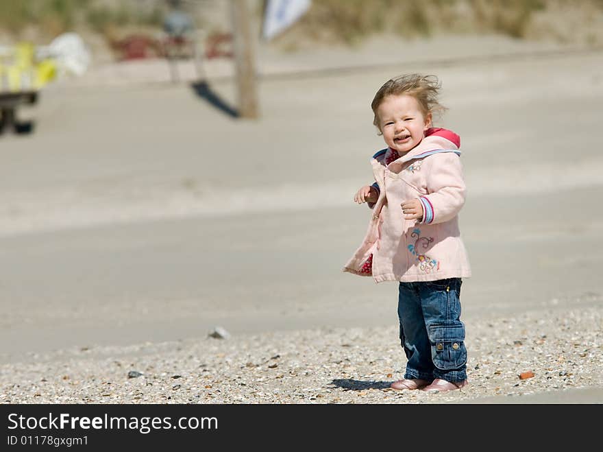 Cute young girl on the beach