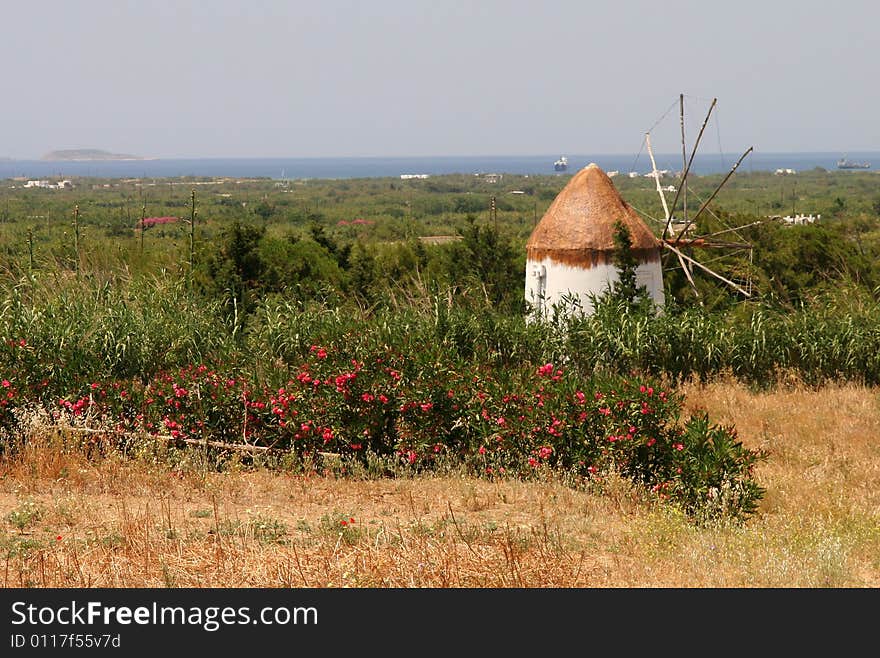 Windmill on Naxos Island