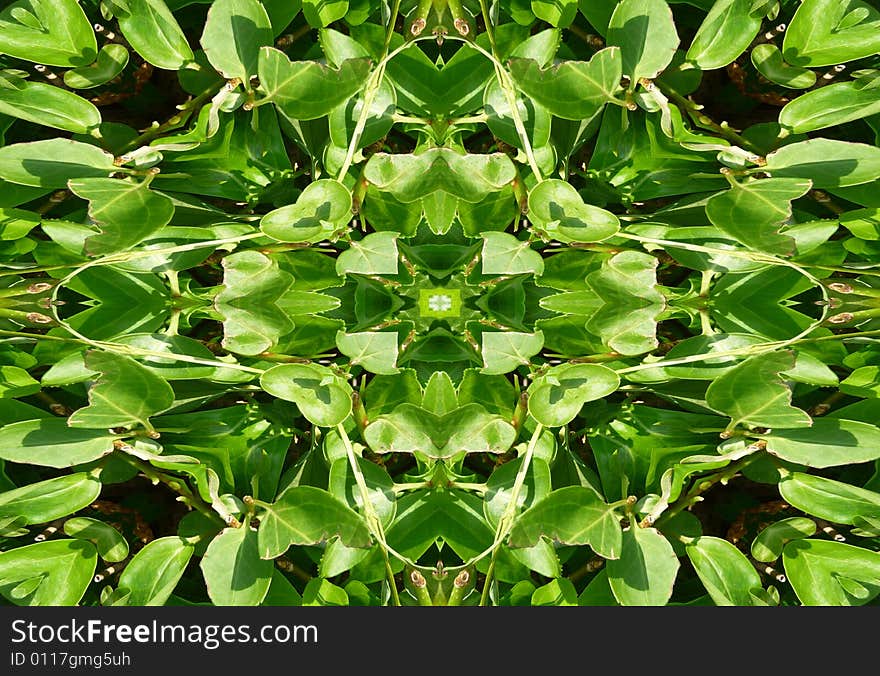 A seamless tile pattern background, made from green leaves. A seamless tile pattern background, made from green leaves.