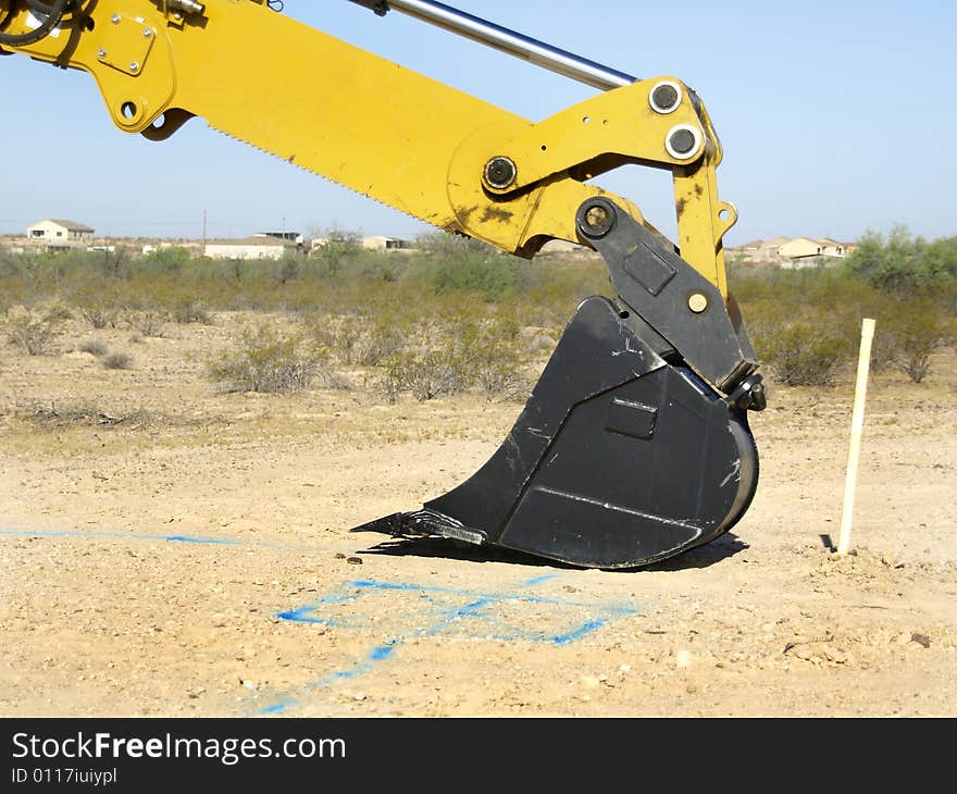 Steam Shovel Resting on the Ground - Horizontal