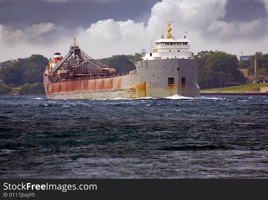 Freighter St, Clair River