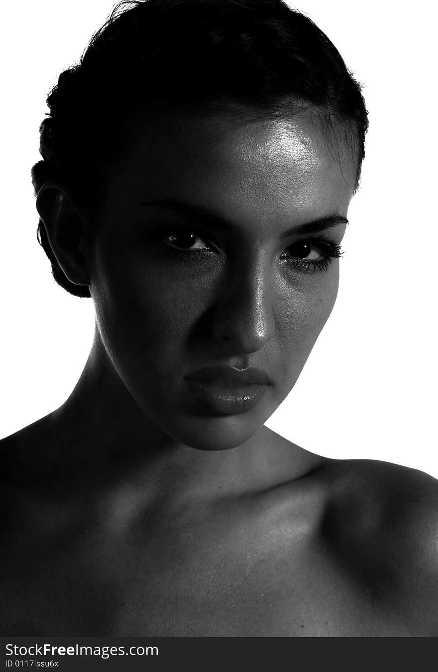 A young female model, photographed in the studio.