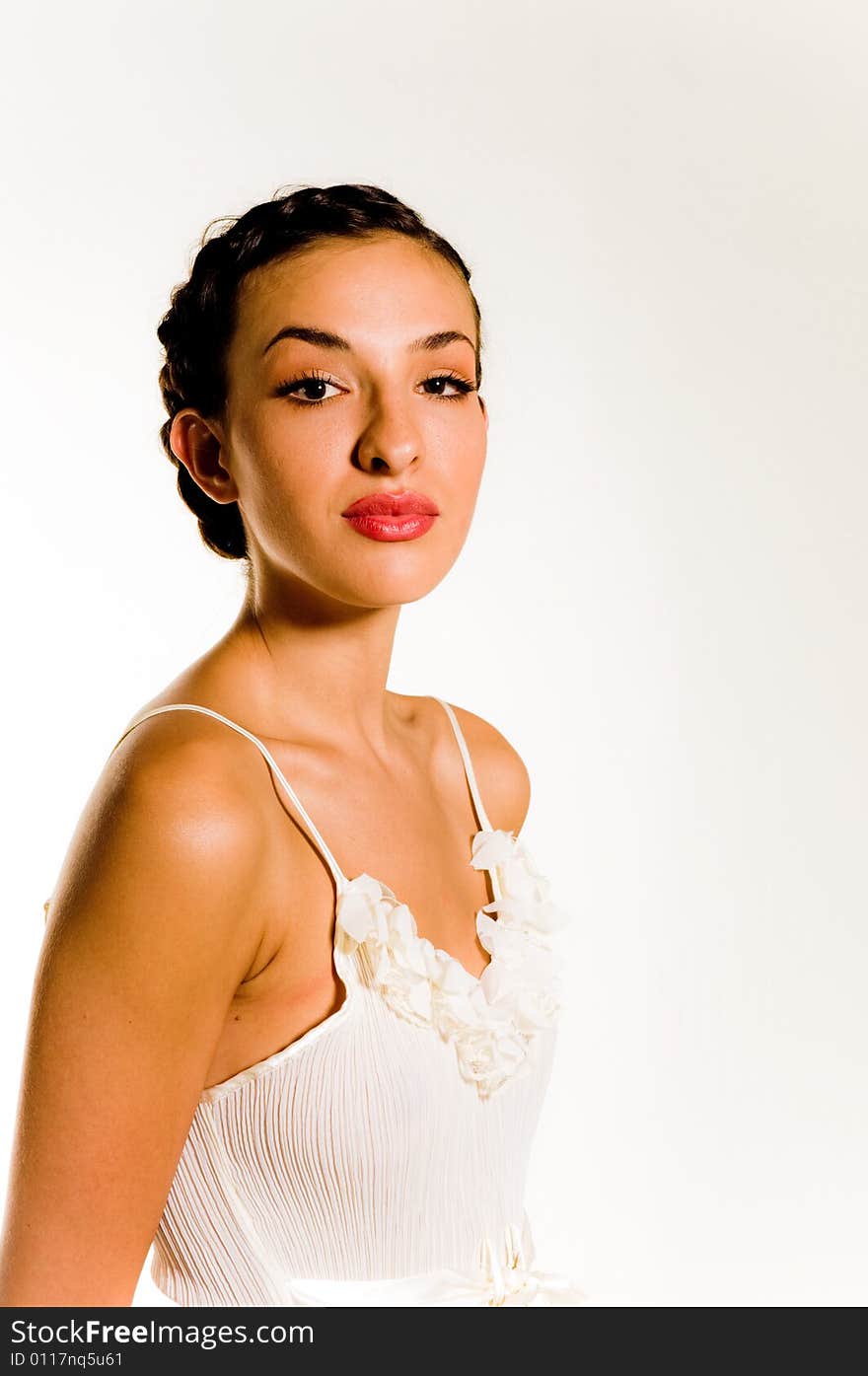 A young female model, photographed in the studio.