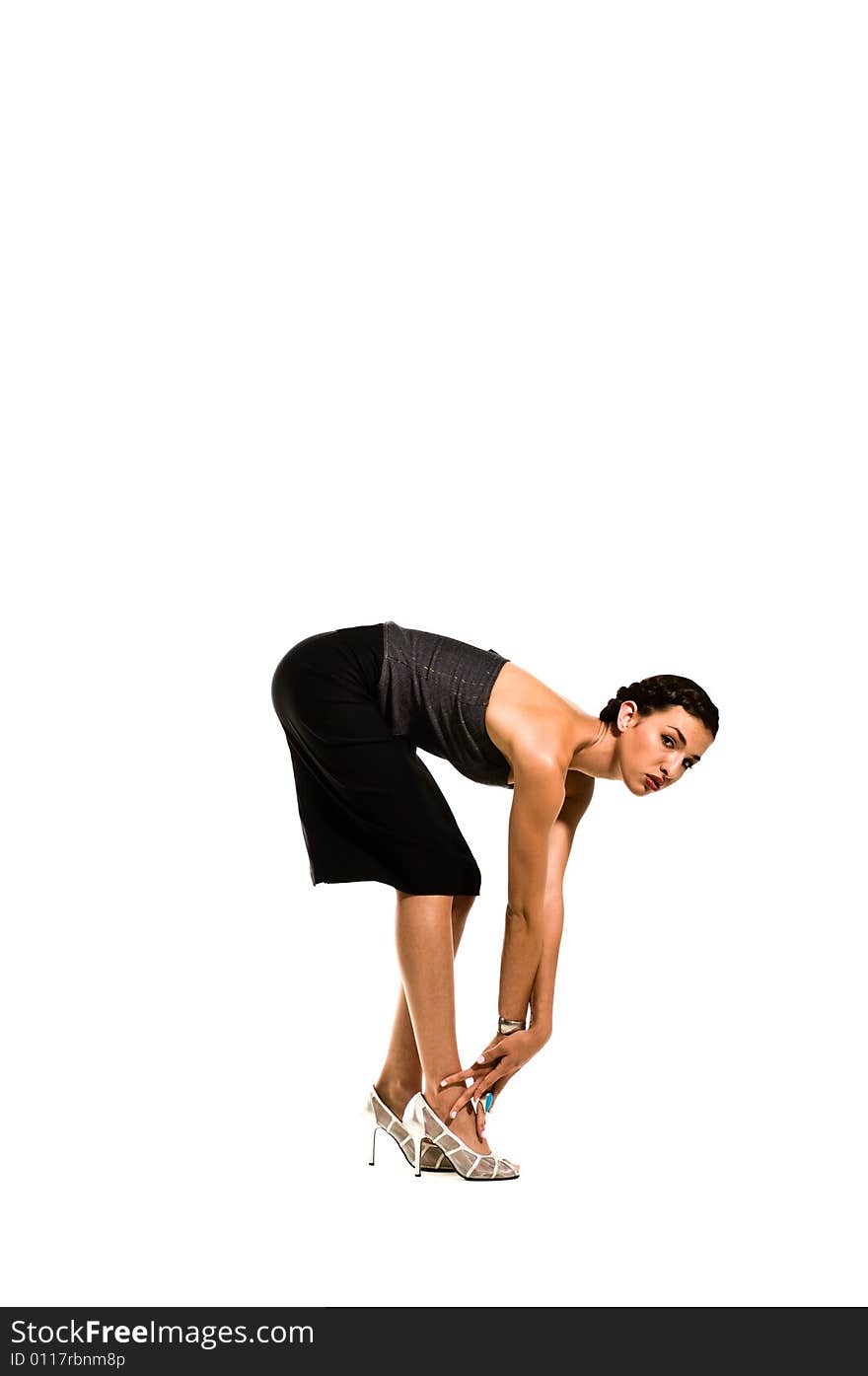 A young female model, photographed in the studio.