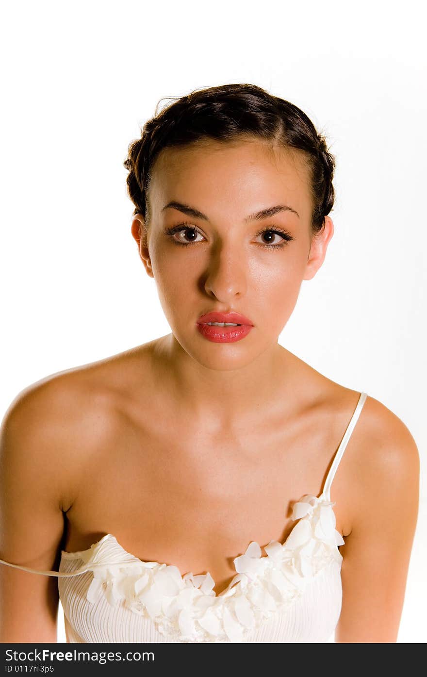 A young female model, photographed in the studio.