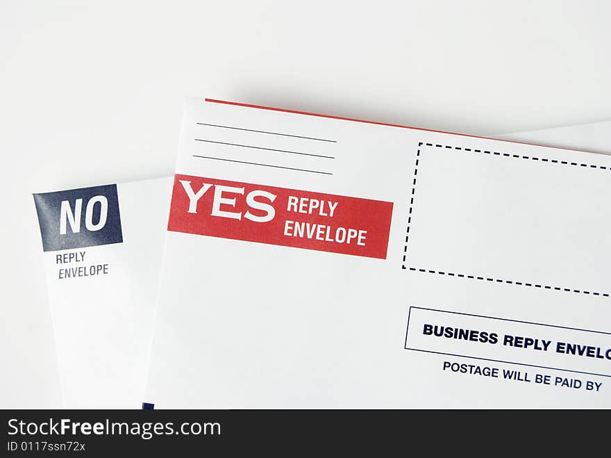 Yes and No Business Reply Envelope