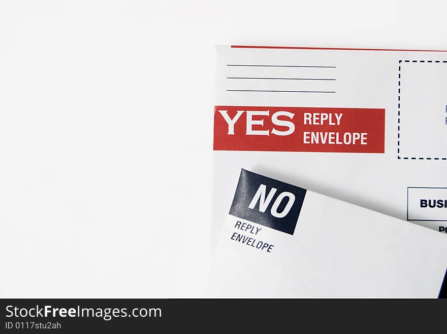 Yes and No Business Reply Envelope