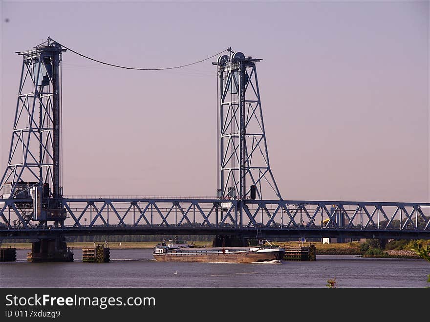 A rivet vertical lift  bridge