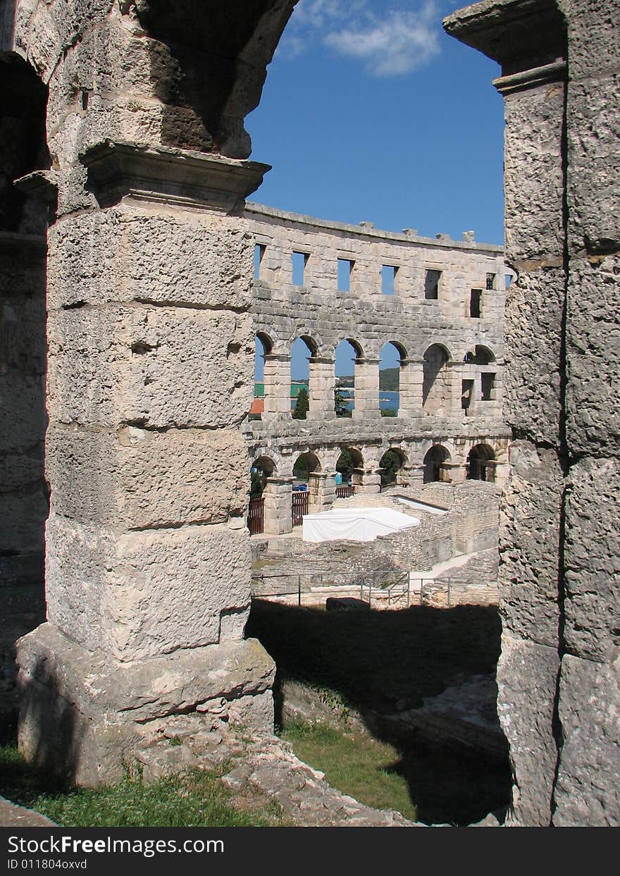 Colosseum in Pola town (Croatia)