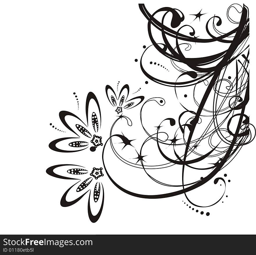 Vector ornament on the whithe background. Vector ornament on the whithe background