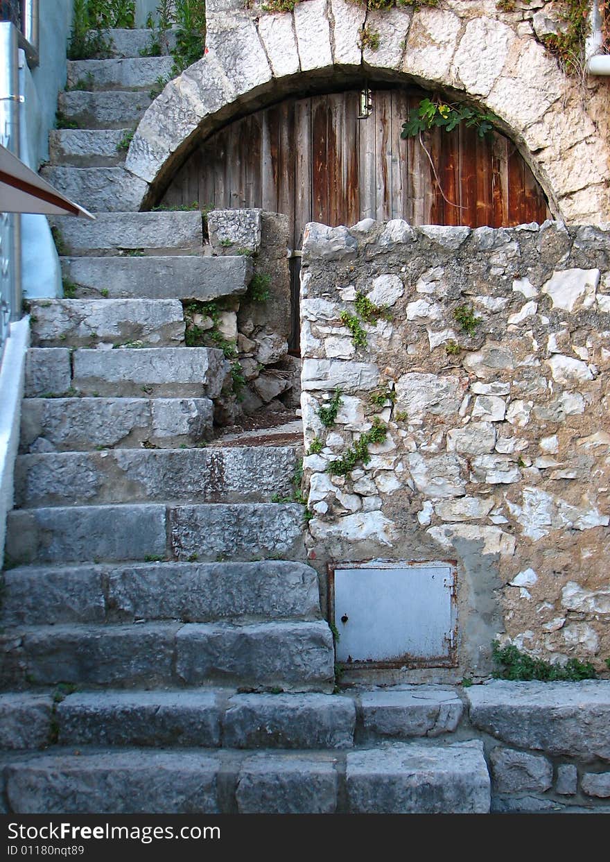 Old building in Omisalj town (Croatia)