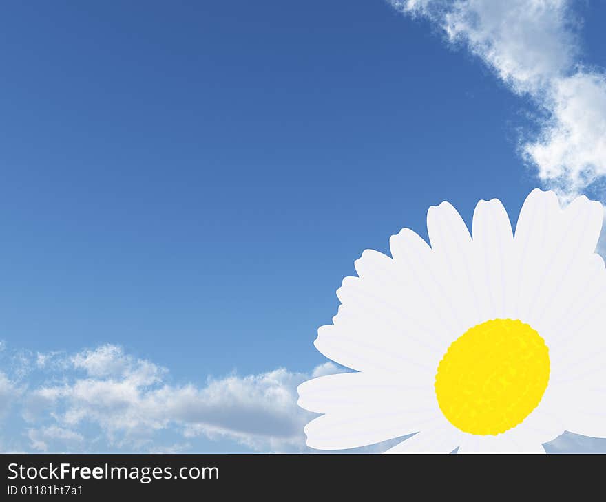 Nature. Blue sky and white clouds