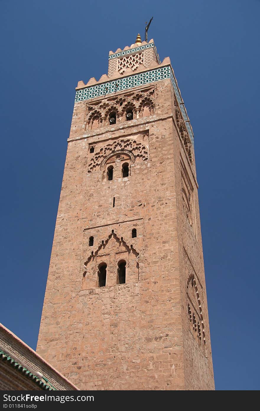 Famous minaret in Marrakesh