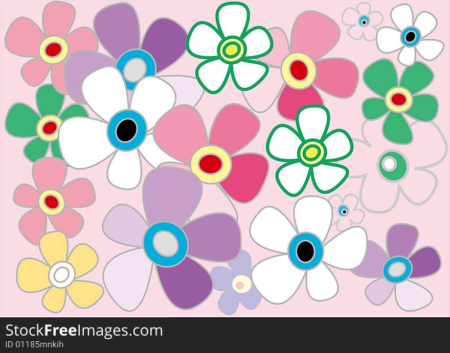 Abstract  colorful flower background. Abstract  colorful flower background