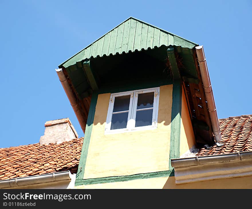 Dormer roof attic window