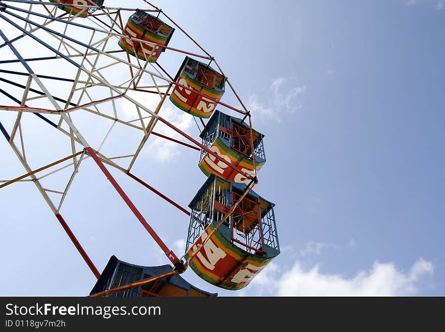 Big ferris wheel and sky. Big ferris wheel and sky