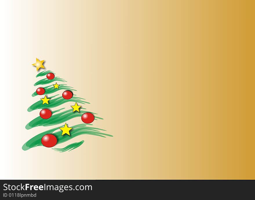 Christmas Tree - illustration - christmas background