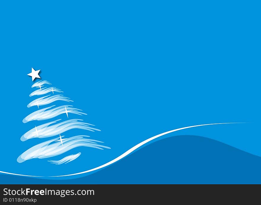 Christmas Tree - illustration - christmas background