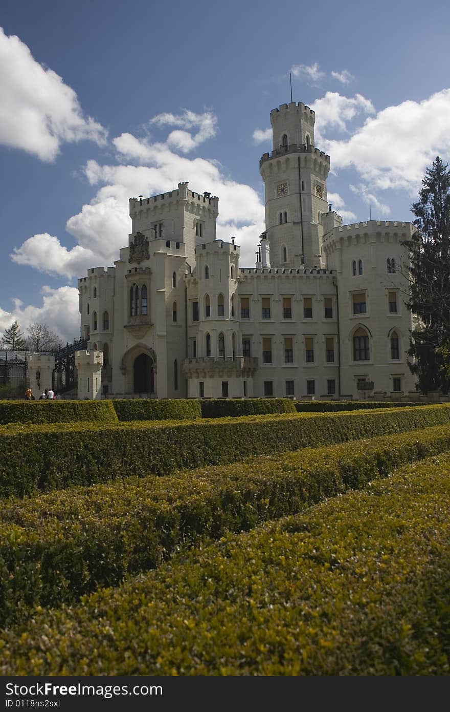 The castle Hluboká nad Vltavou in Czech republic