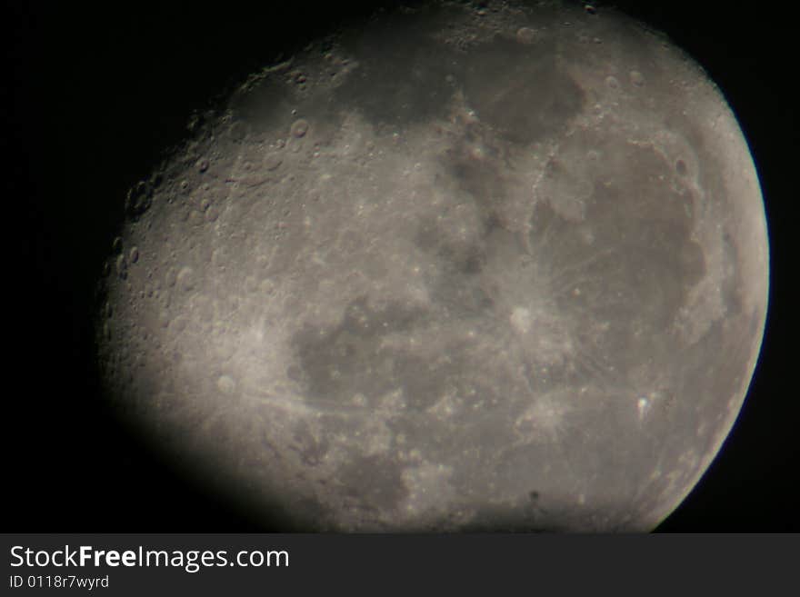 Shoot of moon in the night