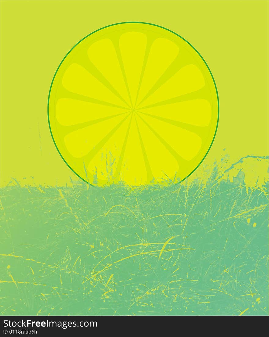 Grass and lime background, wallpaper or designing elements.