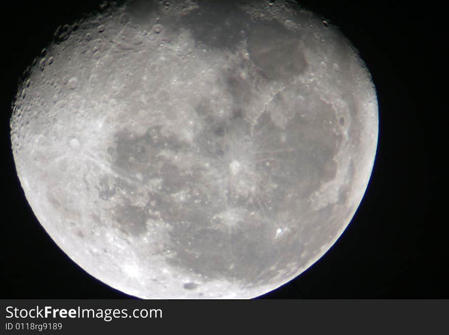 Shoot of moon in the night