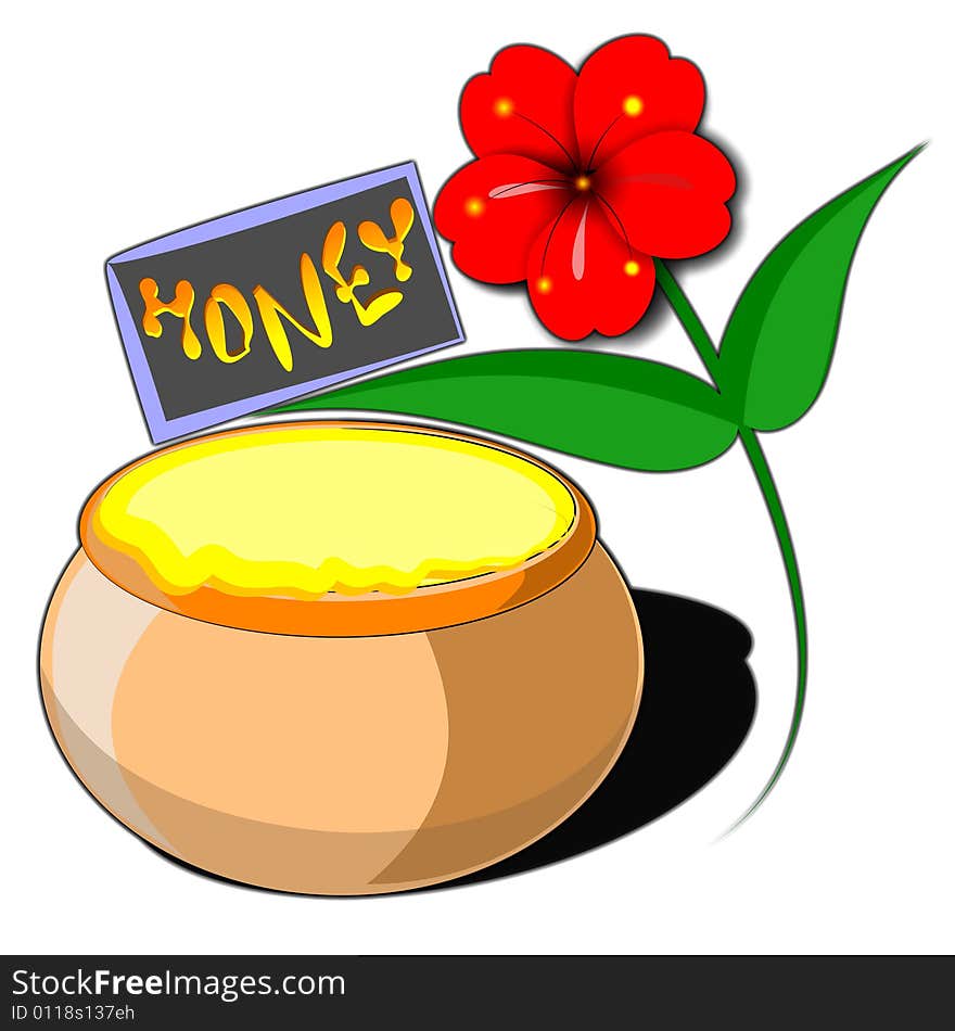 Honey and flower