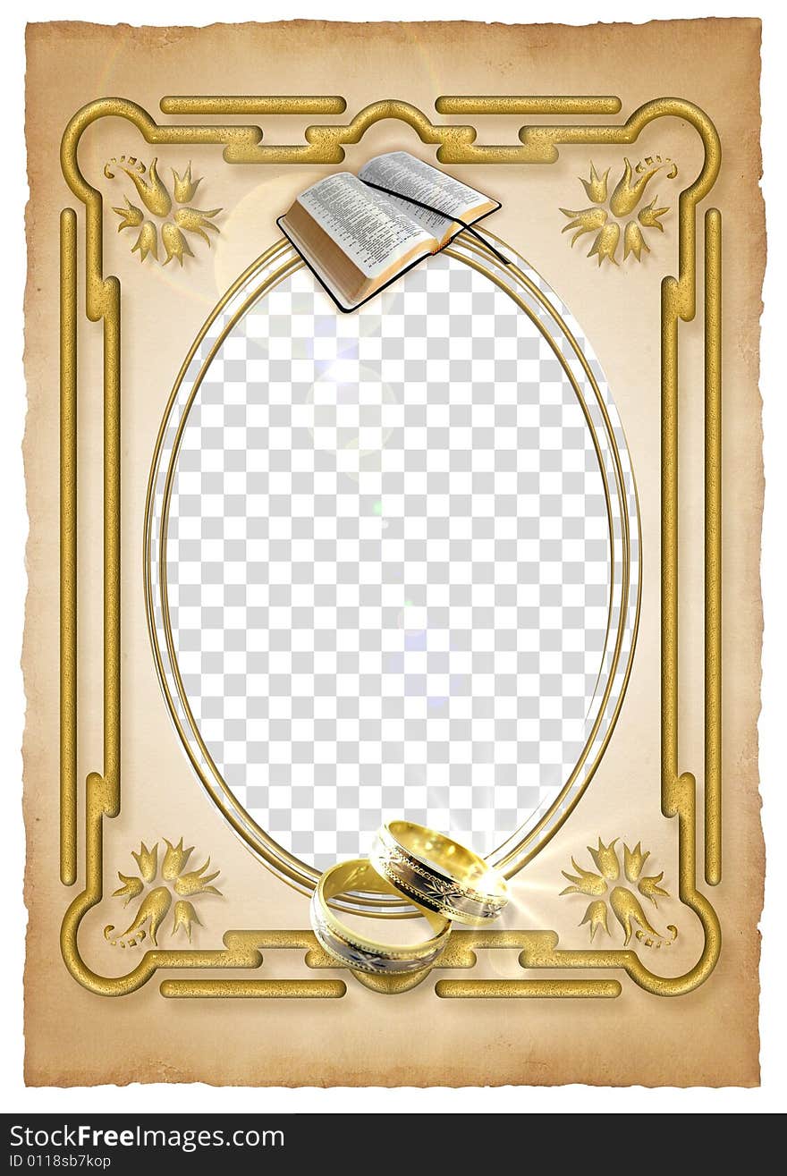 Beautiful frame box on the wedding picture. Beautiful frame box on the wedding picture