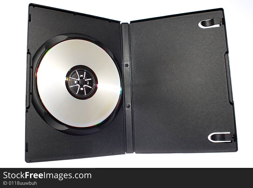 Blank dvd in black plastic case