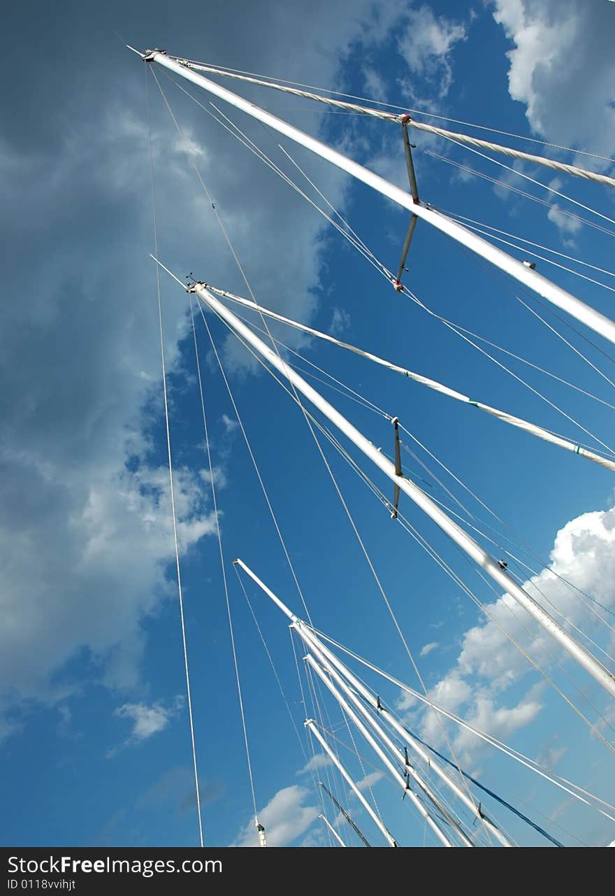 Storm-clouds and masts