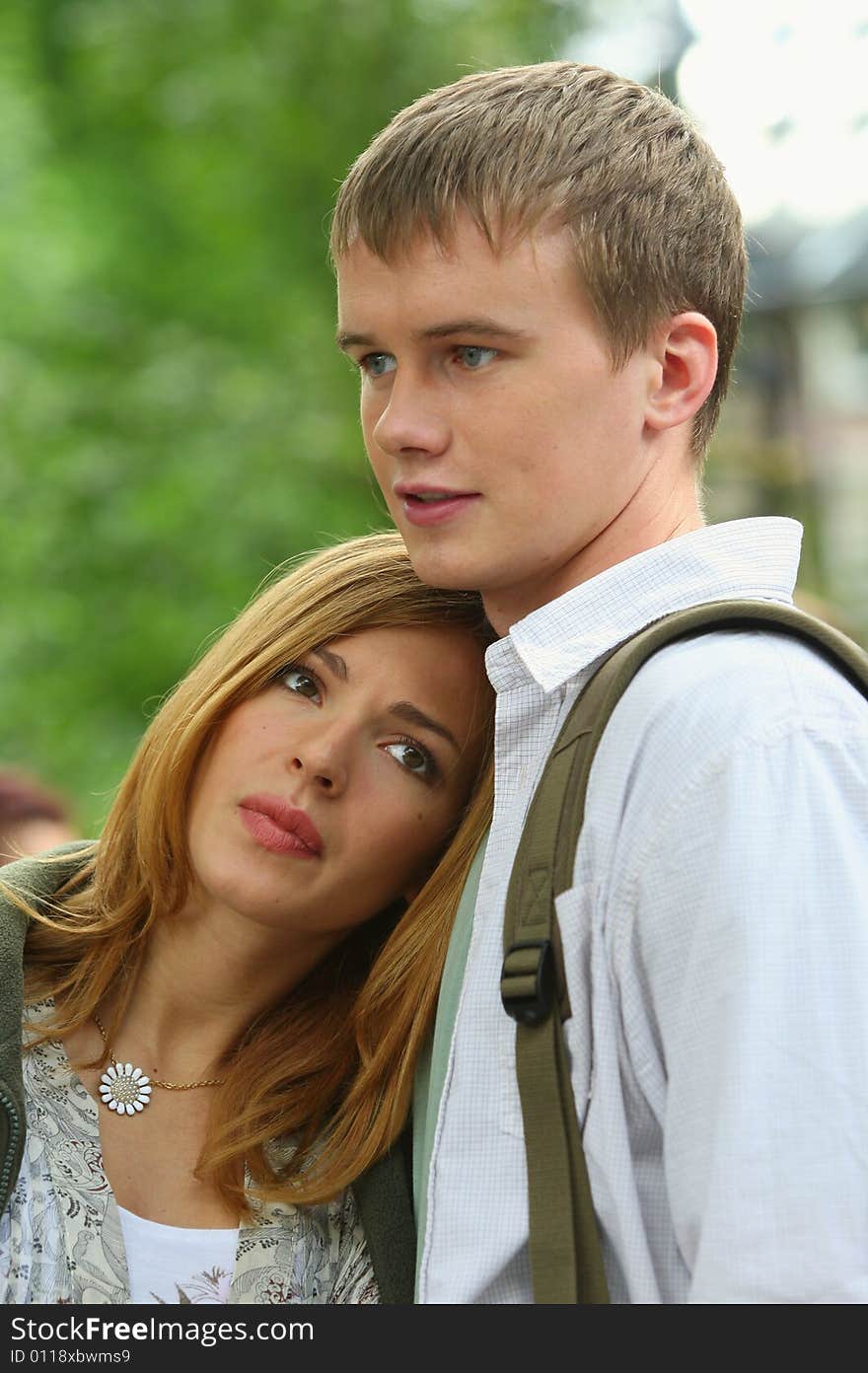 Young loving couple  around in the nature. Young loving couple  around in the nature.