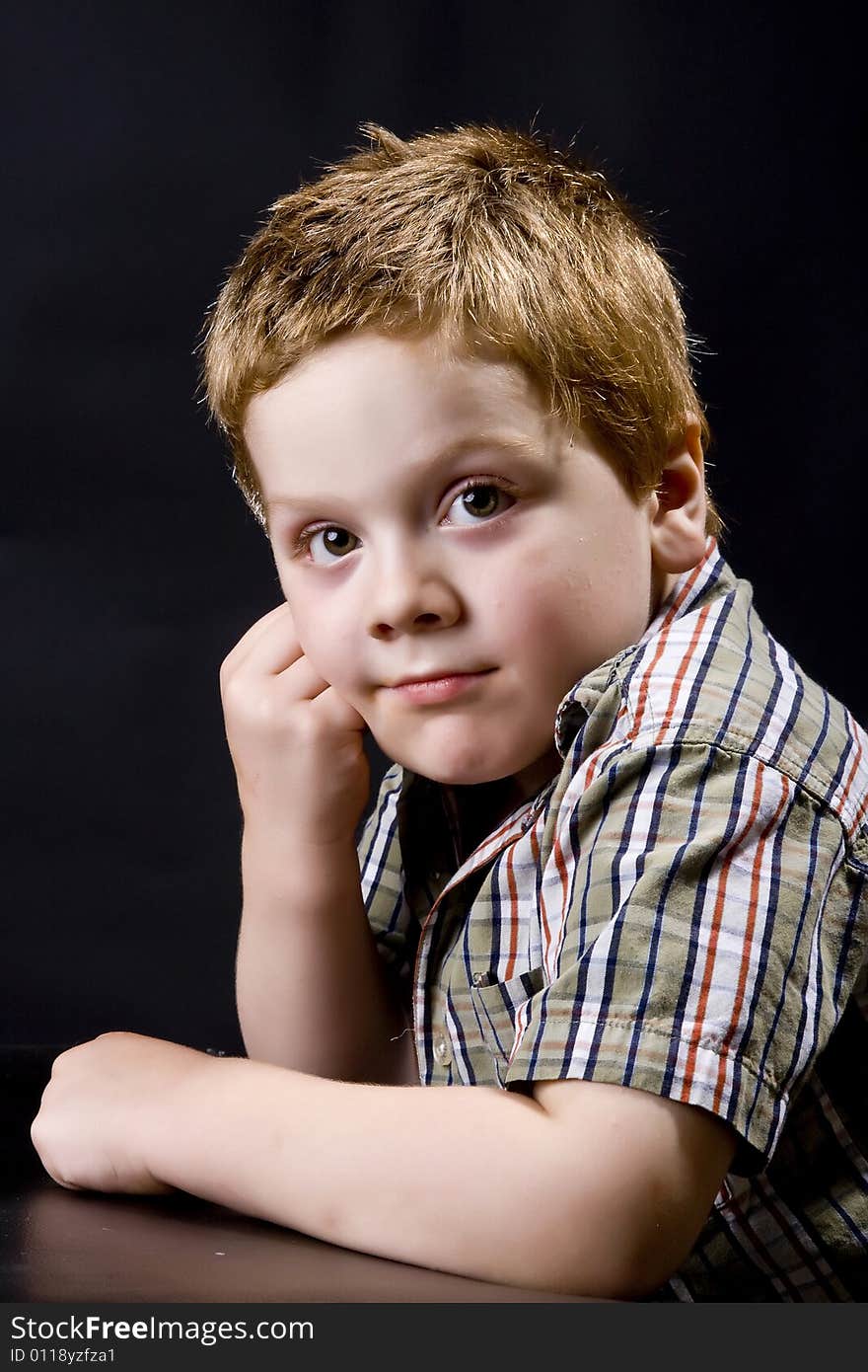 Cute child who is posing for the camera