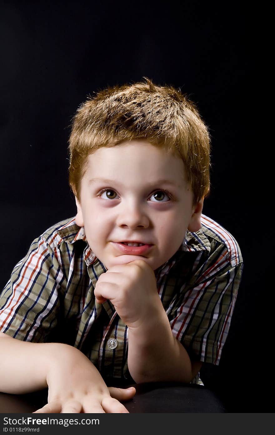 Cute child who is posing for the camera