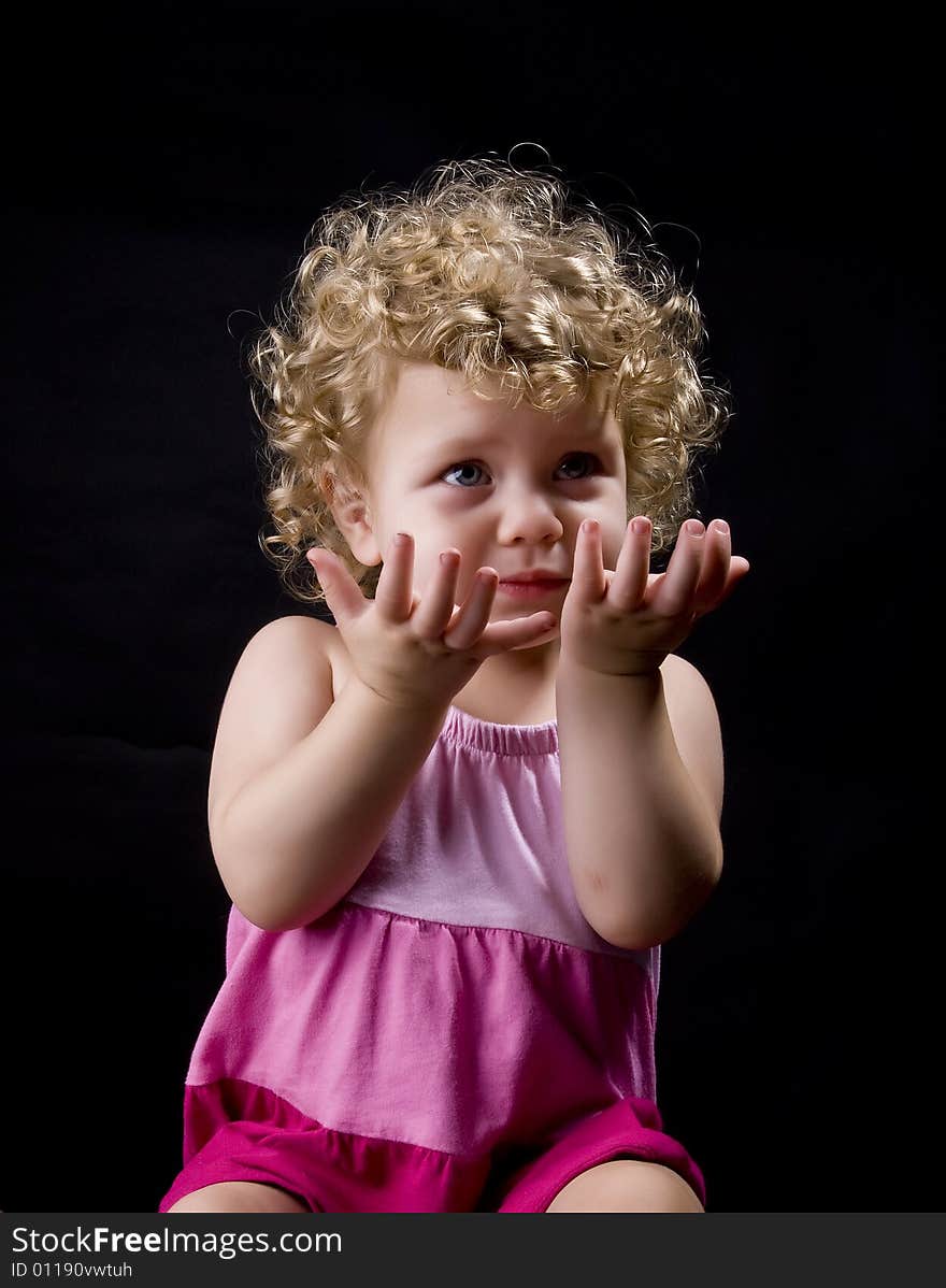 Cute child who is posing for the camera