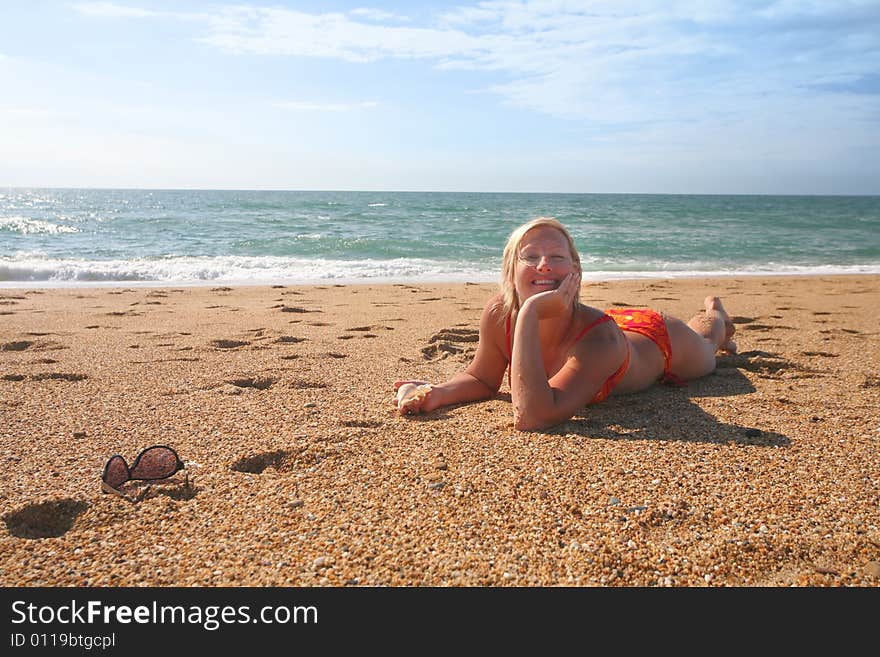 Woman on the beach