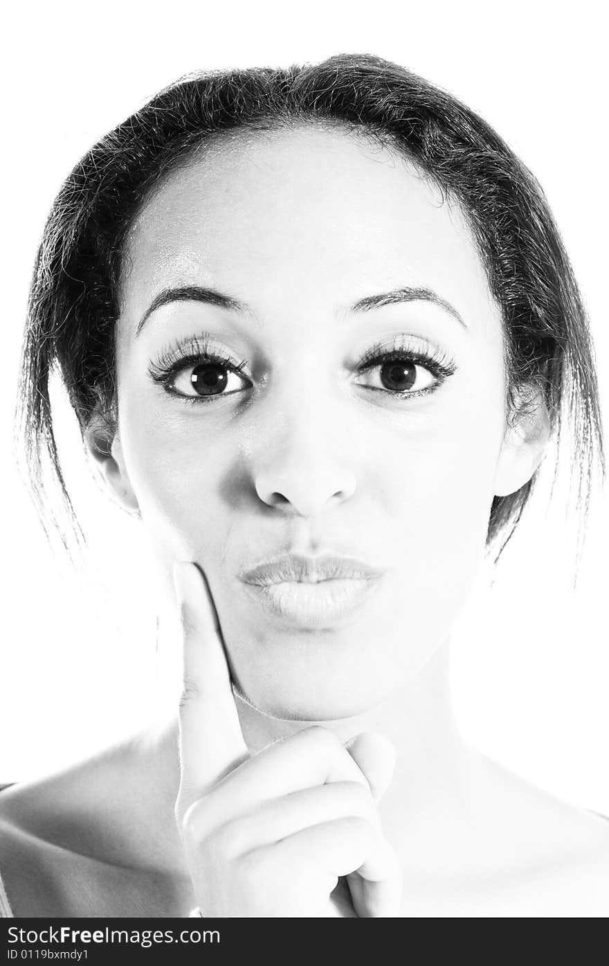 A young female model, photographed in the studio.