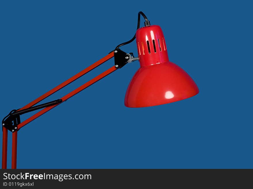 Red reading lamp