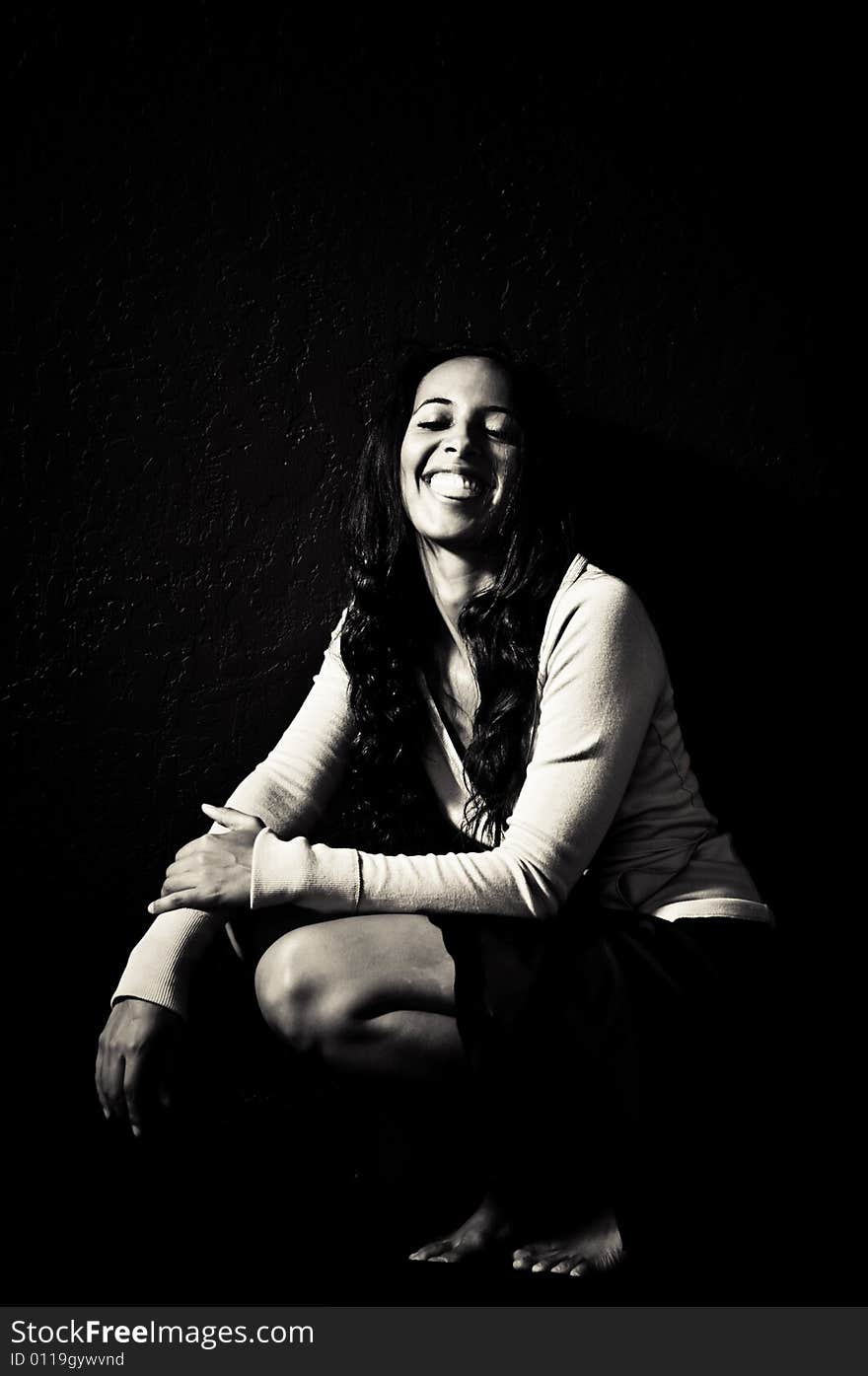 A young female model, photographed in the studio.