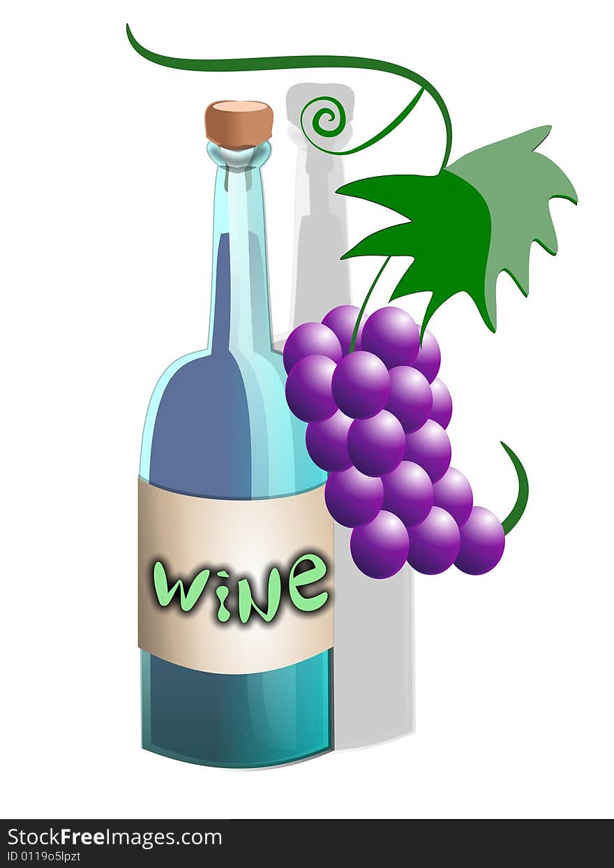 Wine Cartoon Bottle