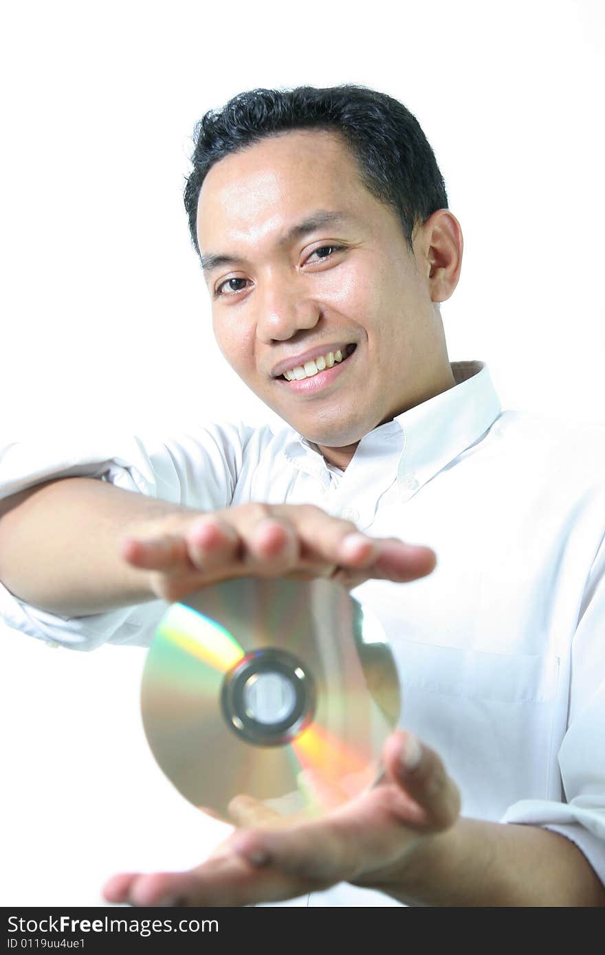 Man with disc