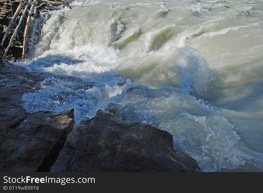 Athabasca Fall in Jasper National Park Alberta Canada