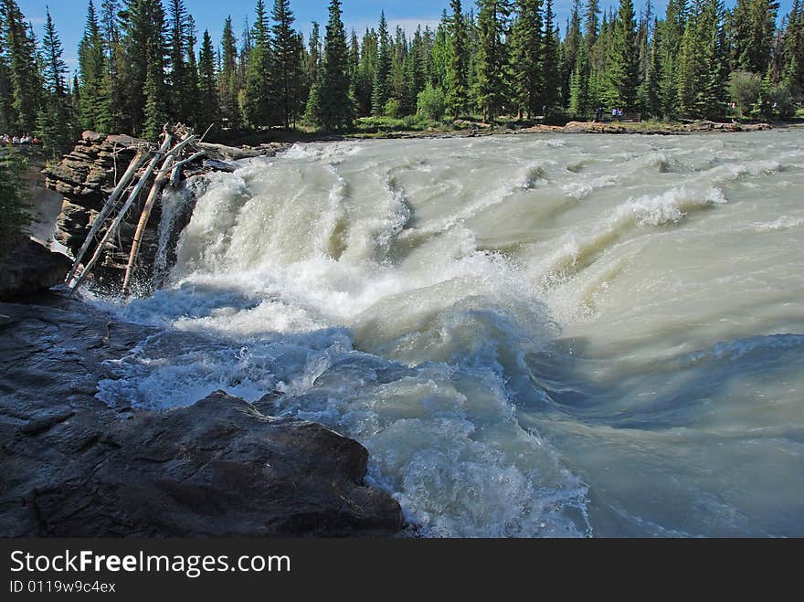 Athabasca Fall in Jasper National Park Alberta Canada