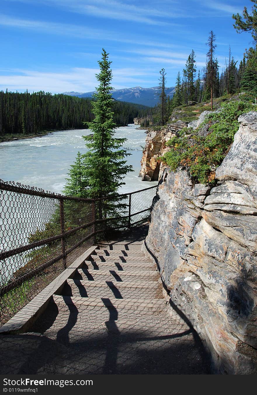 Downstream of Athabasca Fall