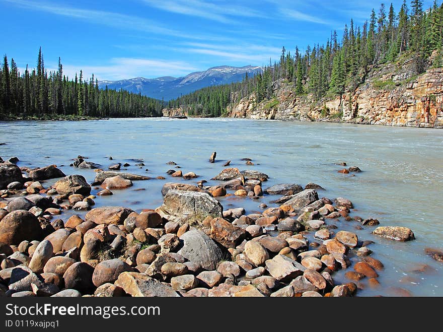 Downstream of Athabasca Falls