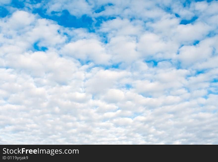 Cloudscape may be used as a background. Cloudscape may be used as a background