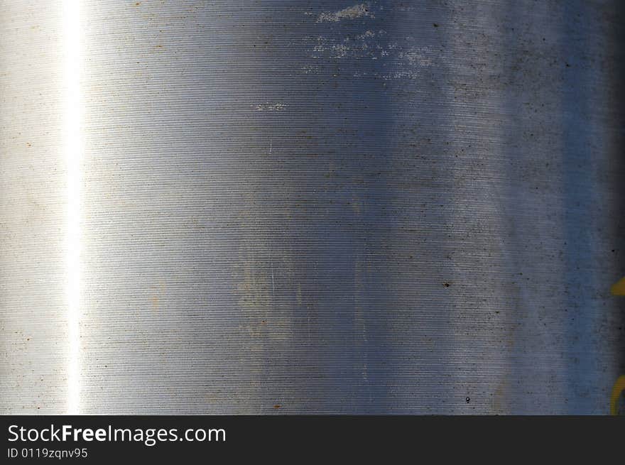 A close up picture of metal pipe. A close up picture of metal pipe