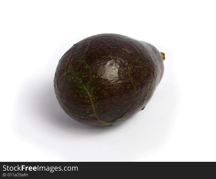 Avocado alone on white background. Avocado alone on white background