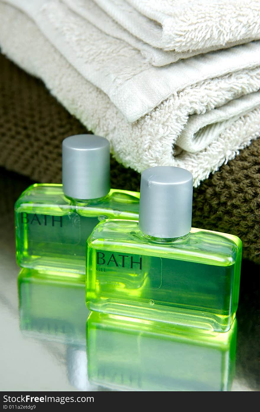 Hair and body products isolated against a white background