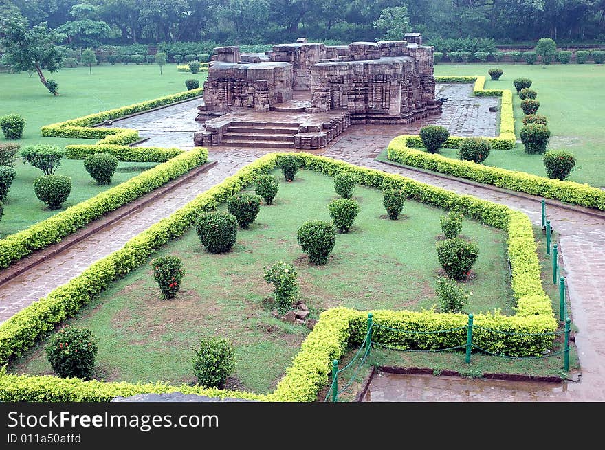 A distance view of the extention part of World famous Konark sun temple Of Orrisa-India,. A distance view of the extention part of World famous Konark sun temple Of Orrisa-India,