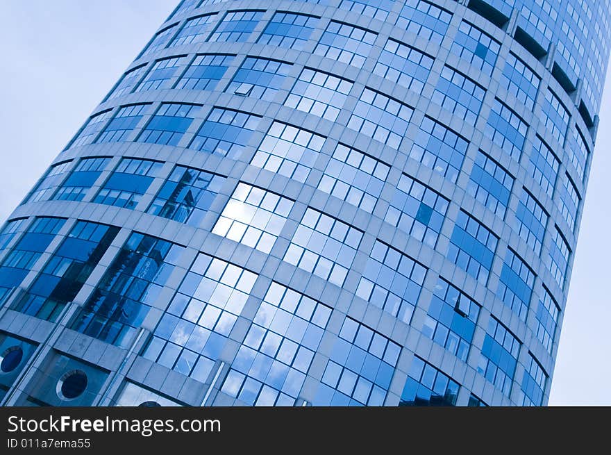 View business centre in blue